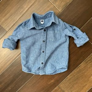 Janie and Jack toddler boys, linen blend shirt